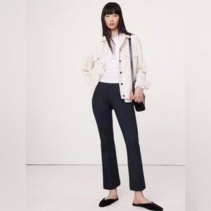 Banana Republic Crop Flare Everywhere Ponte Pull-On Pant Navy MP